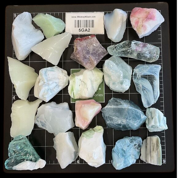 Art Glass Cullet Glowing Manganese Uranium Glass Bulk Assortment 3 LBS #5GA2 - Picture 8 of 8